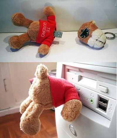 LOL!    USB teddy bear holds data, scares children — Engadget