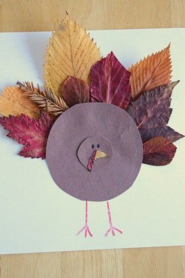 Leaf Turkey Craft…nature walk before to collect leaves :)