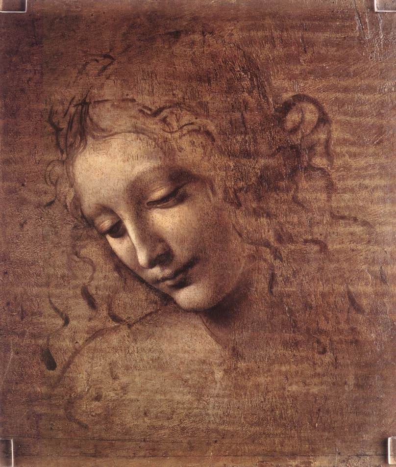 Leonardo DiVinci female head drawing