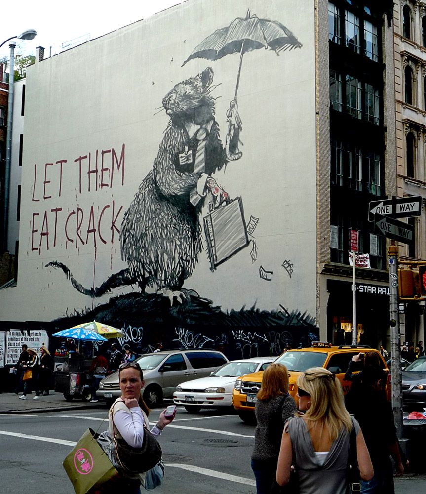"Let them eat crack". Banksy @NY.