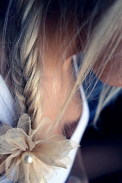 Love the braid and the flower :)