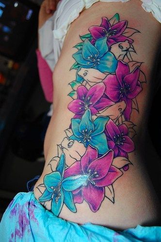 Love the colours Flower Tattoos