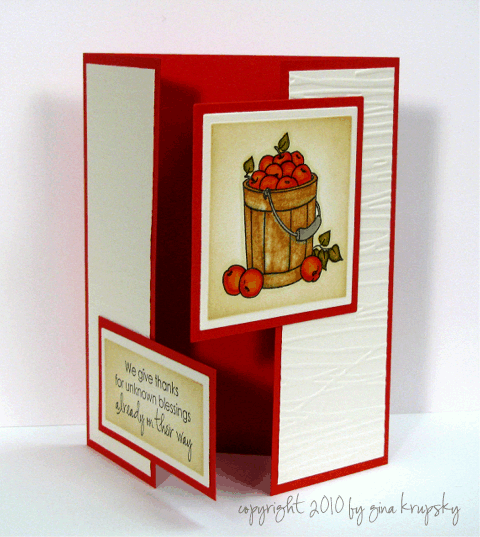 Meaurements:  Red Hot card base- 8. 1/2" X 5. 1/2" Score at 2 1/8&quot