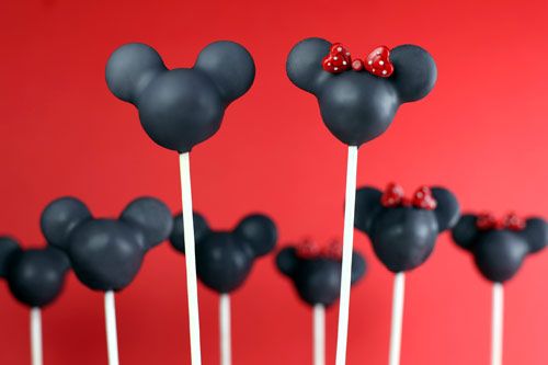 Mickey and Minnie cake pops