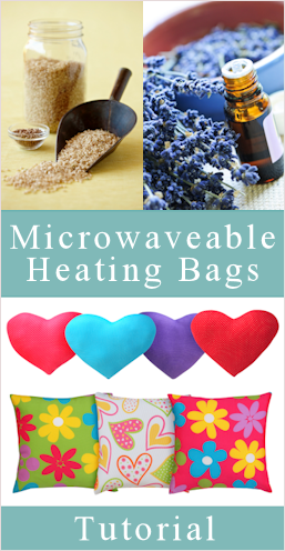 Microwavable heating bags~~  (I like that this has ideas of what to fill them wi