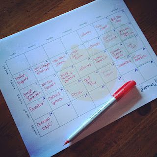 Monthly meal planning. This woman only spends about 350 dollars per month to fee