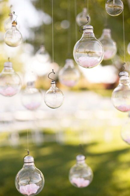 No Impact Bride: Lightbulb Flower Vases — Wedding Decoration Idea