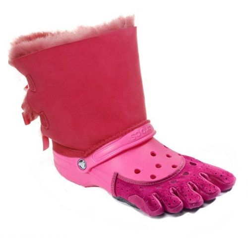 Now you can wear all of the world's ugliest shoes at the same time! !!! HAHA