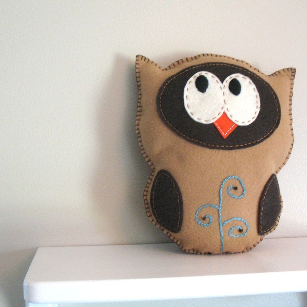 Owl Hand Sewing PATTERN – Make Your Own Felt Stuffed Animal with Hand Embroidery