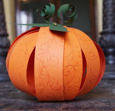 Paper pumpkin craft