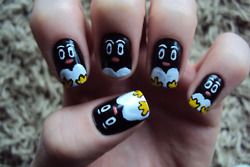 Penguin nails. aww
