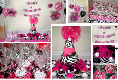 Pink zebra birthday