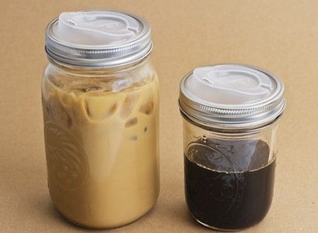 Plastic drinking lid for mason jar- how I bring my coffee and tea around in the