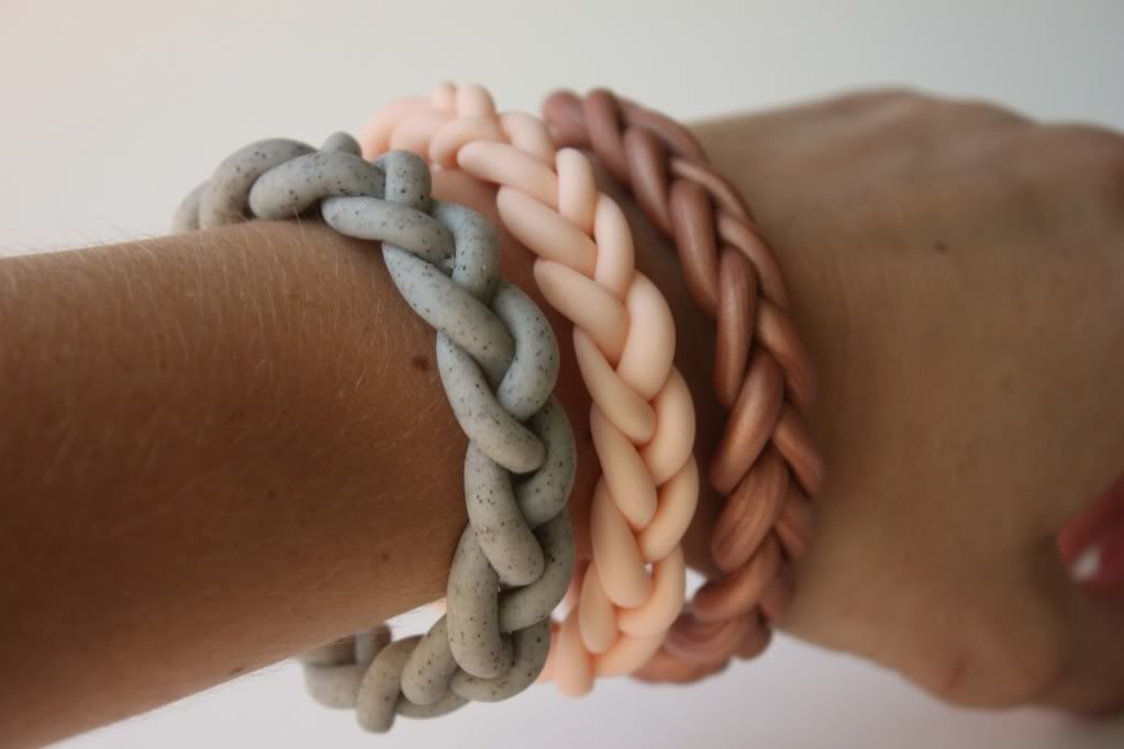 Polymer clay bracelets