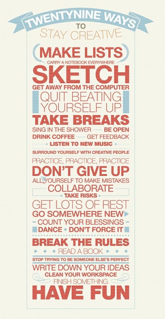 #Poster of #words to inspire #creativity #infographic