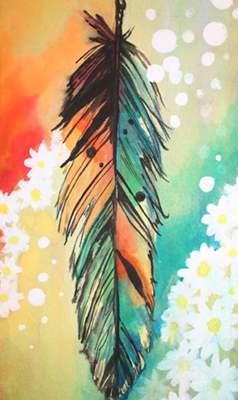 Potential feather piece – minus the daisies!