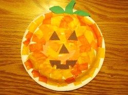 Preschool Crafts for Kids*: Halloween Jack-O-Lantern Paper Plate Craft