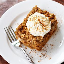 Pumpkin Crisp…  The simplicity and buttery rich crumble topping of a fall cris