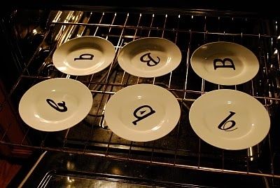 REALLY??!! – Buy plates from Dollar Store Use a Sharpie and decorate…Bake at 3