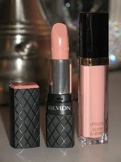 Revlon Soft Nude Lipstick and Peach Petal Lip Gloss. This is the perfect nude li