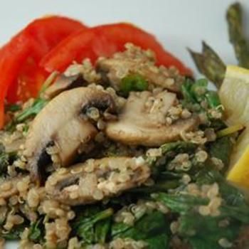 Robin's Quinoa with Mushrooms and Spinach