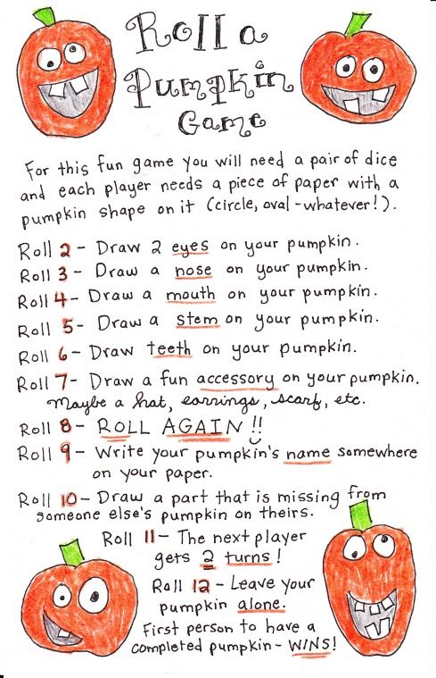 Roll a pumpkin game