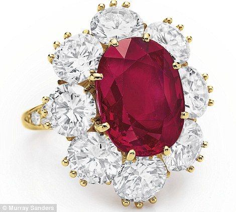 Ruby and diamond ring by Van Clef & Arpels. Owned by Elizabeth Taylor