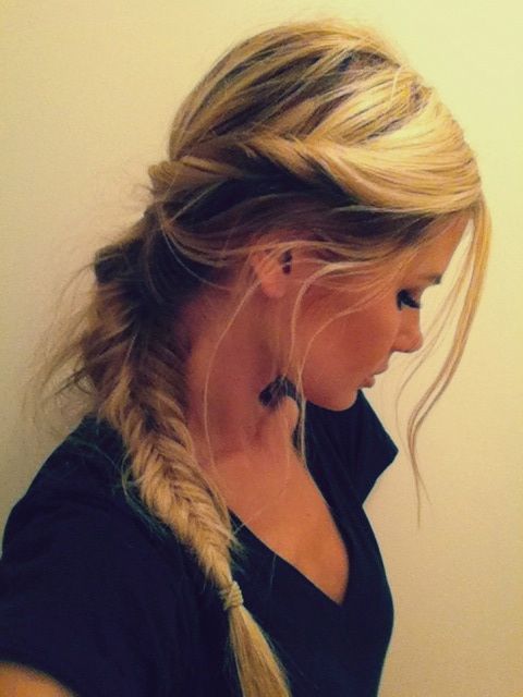 Second day hair. {twist sides, bobby pin. pull hair in a pony, take out bobby pi