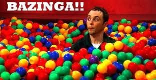 Sheldon in the ball pit…..hilarious!