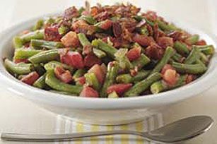 Slow-Cooked Green Beans, Tomatoes and Bacon recipe