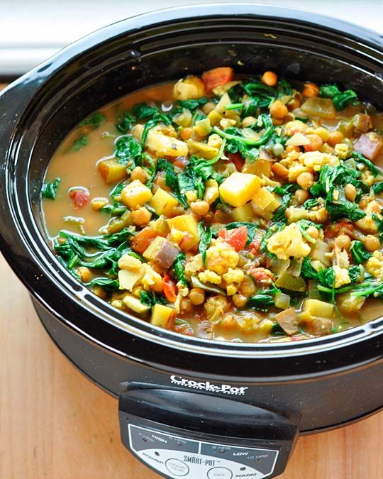 Slow-Cooker Curried Vegetable and Chickpea Stew