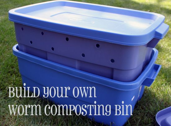 Step-by-step worm compost bin in a tub.
