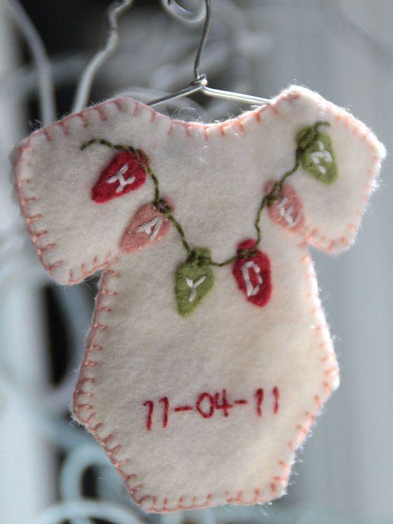 Sweet baby's first Christmas…felt ornament…unique!
