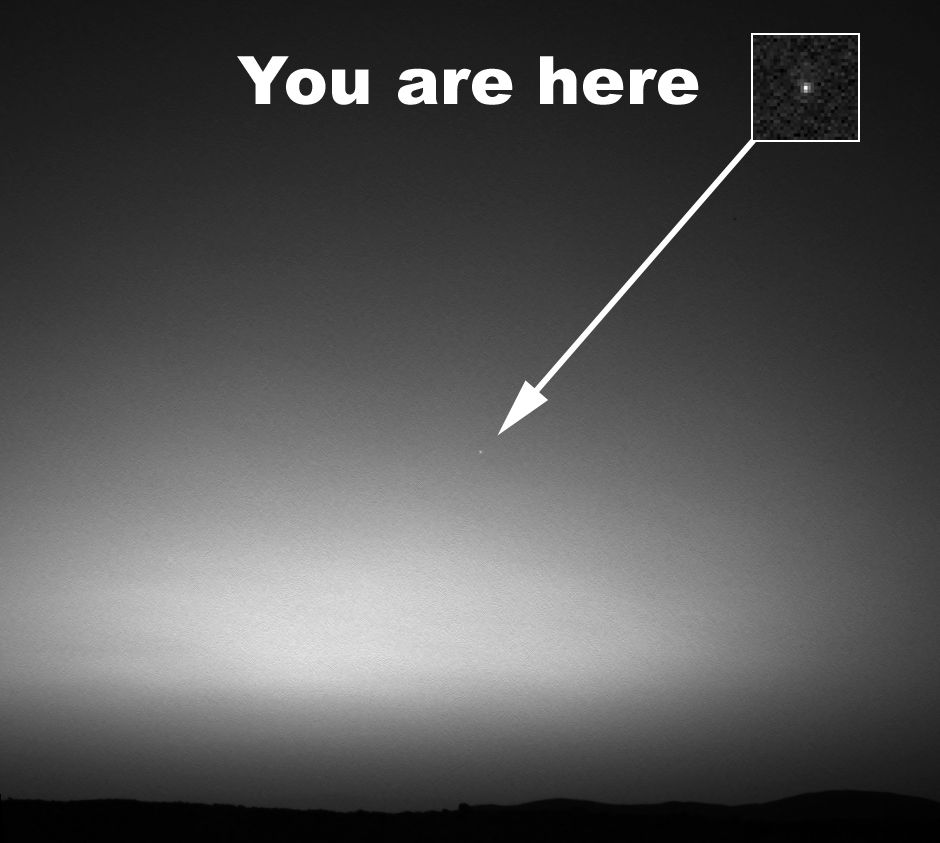 The Earth from Mars