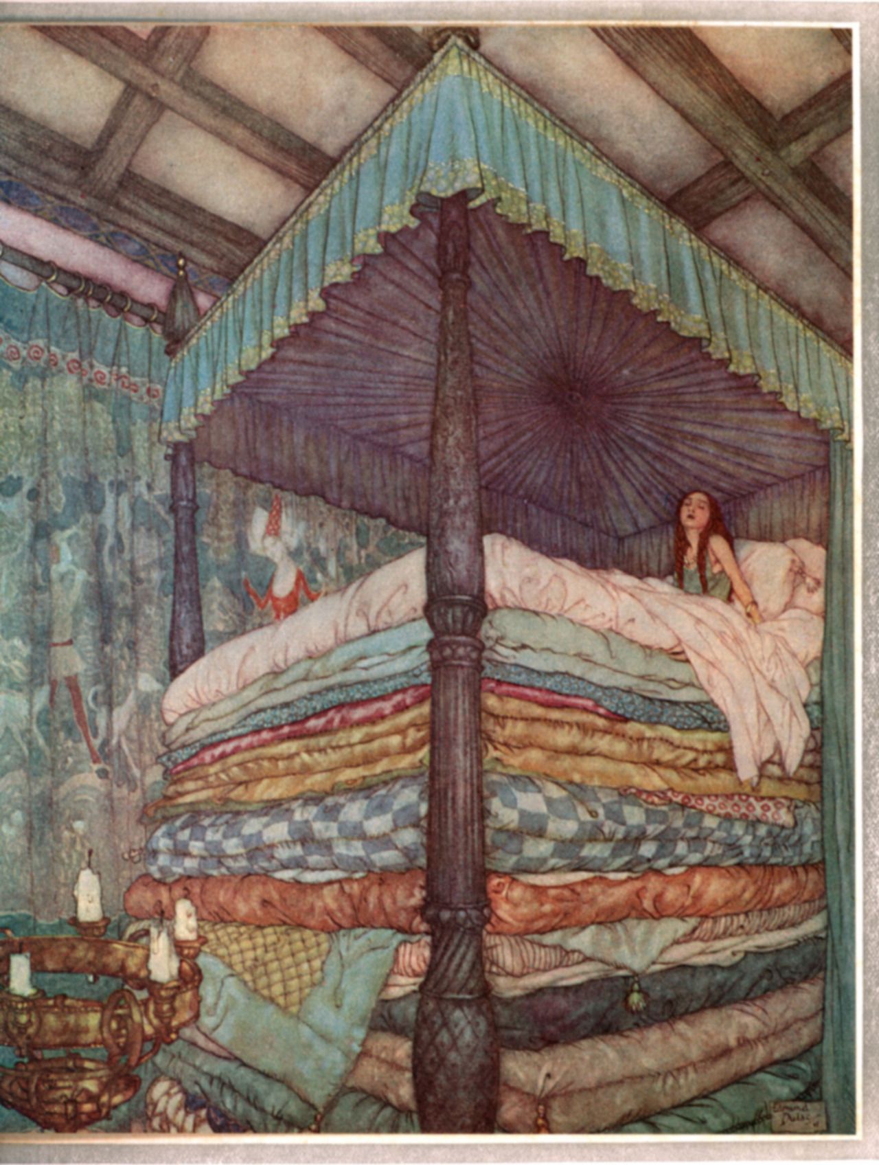 The Princess and the Pea (1911) by Edmund Dulac