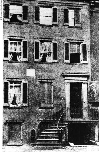The house in which Lincoln died, at 453 (now 516) 10th Street, NW., was built by