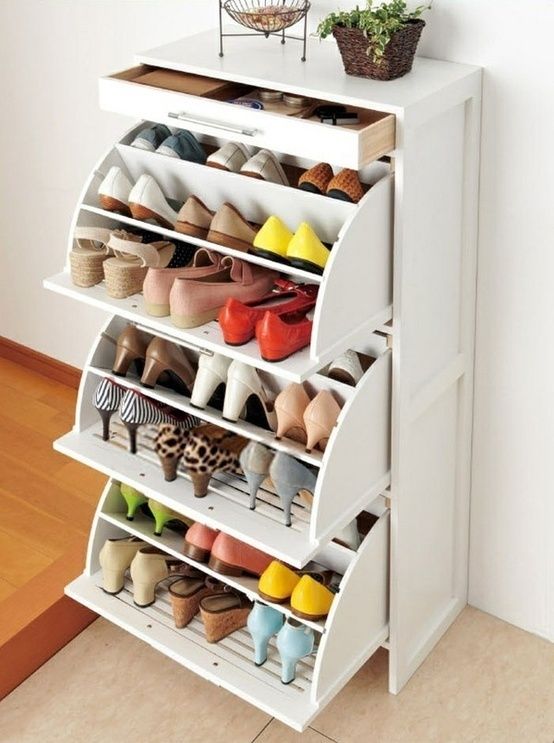 This is amazing!!.. ikea shoe drawers! Put in a closet.