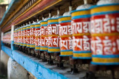 Tibetan prayer wheels on the Manaslu Circuit Trek, #Nepal