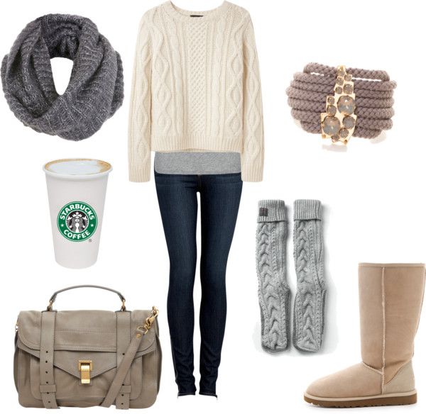 "Time for a coffee – Comfy Fall / Winter Outfit" by natihasi on Polyvo