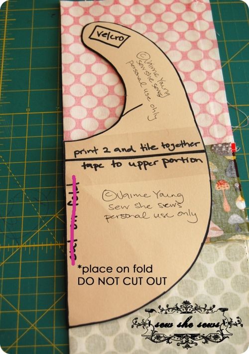 To Do: Raid fabric stash, sew some cute bibs for shower gifts! Printable bib pat
