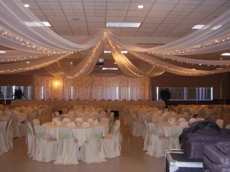 Tulle ceiling decorations