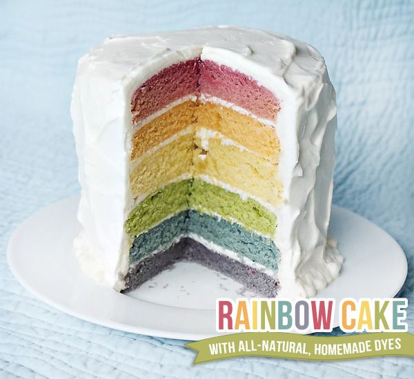 Tutorial: Rainbow Cake with Homemade, All-Natural Dyes