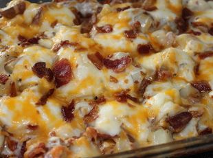 Twice Baked Potato Casserole: Got to try this as much as we like twice baked pot