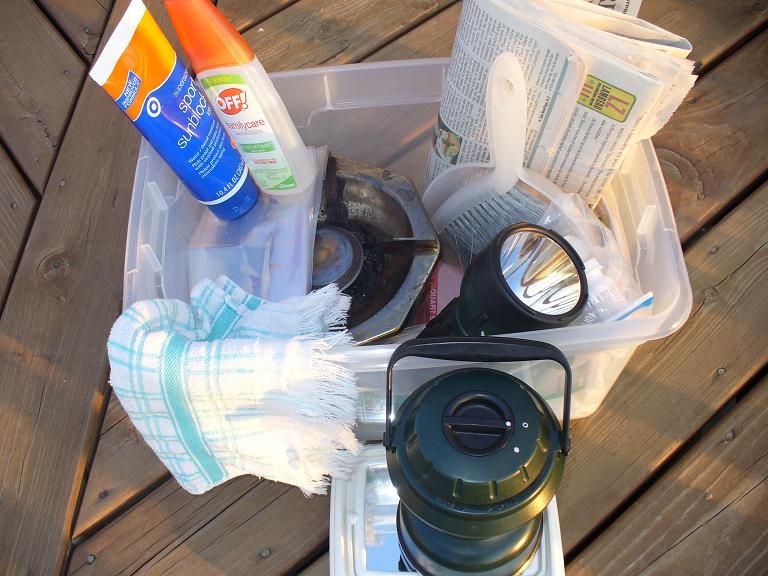 What to pack in you permanent camping bins. You'll be ready to hit the great