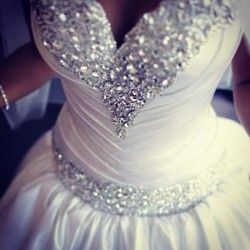 bling wedding dress