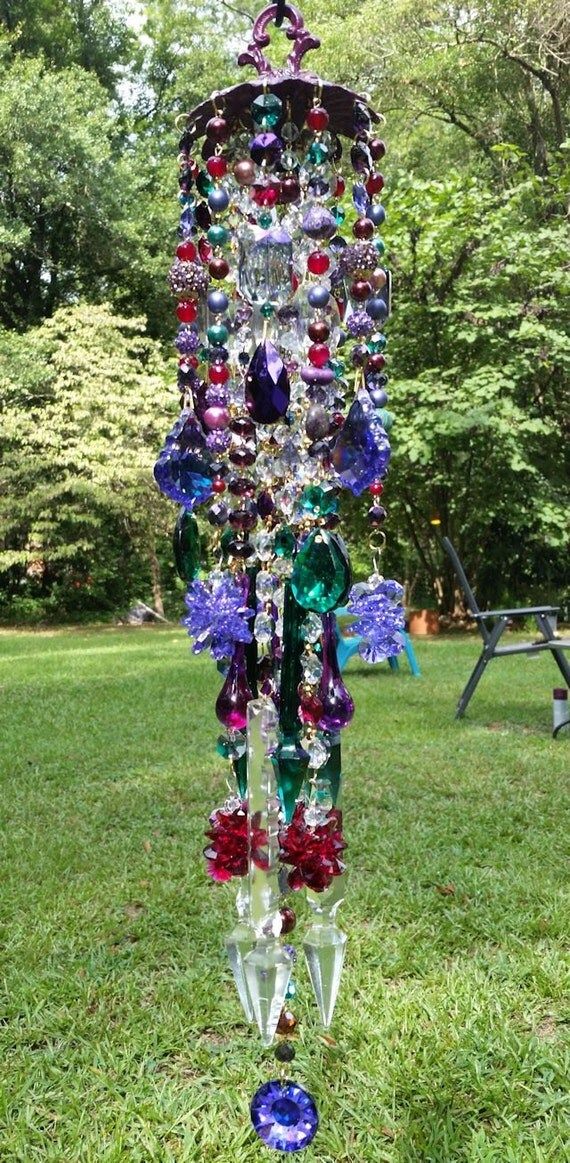 Bohemian Transition Antique Crystal Wind Chime by sheriscrystals -   Bohemian Wind Chime