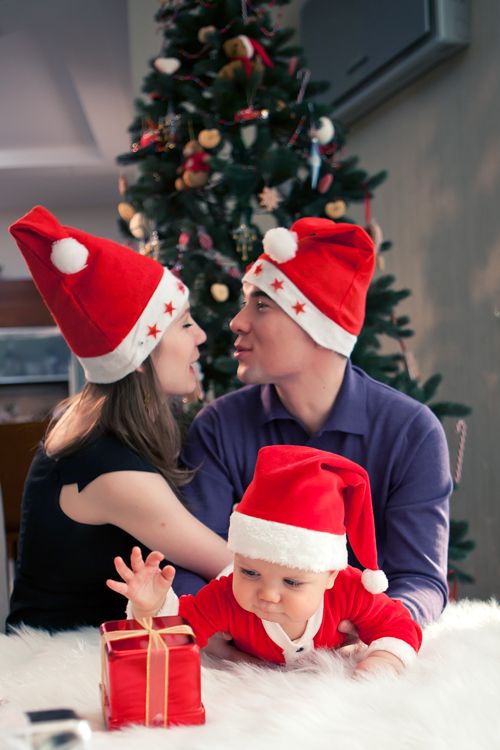 Creative Christmas family portrait