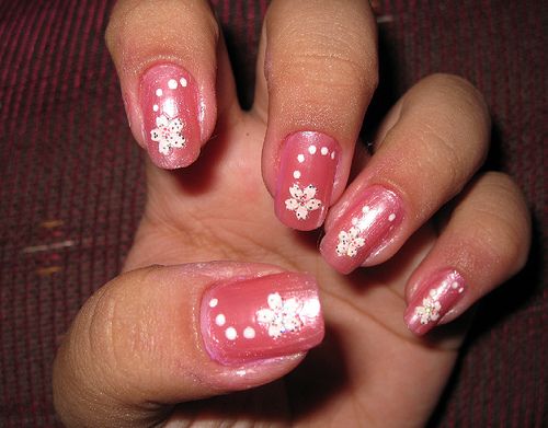 cute flower nails