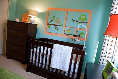 cute owl paintings for kids' bedroom.
