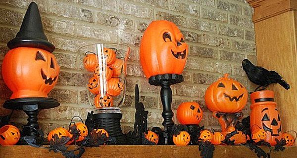 An orange and black Halloween spread -   40 Spooky Halloween Decorating Ideas for Your Stylish Home